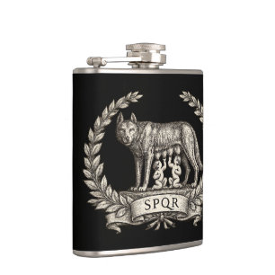 Cantil Lupa Capitolina Vintage Romulus Remus Emblema SPQR