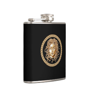 Cantil Luxury Medusa Dourada Flask