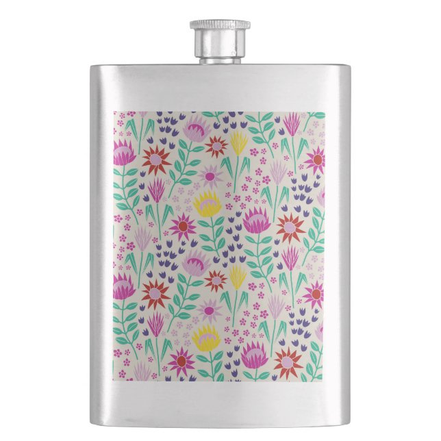 Cantil Luzes de Protea Floral Block Impressão Millefleur (Frente)