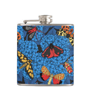 Cantil Luzes sobre hidrangea azul