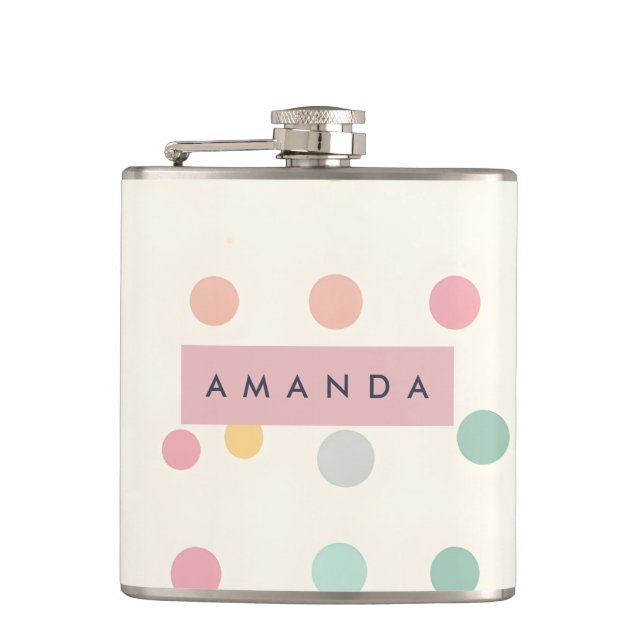 Cantil Macaron Pastel Personalizado Pontinho (Frente)