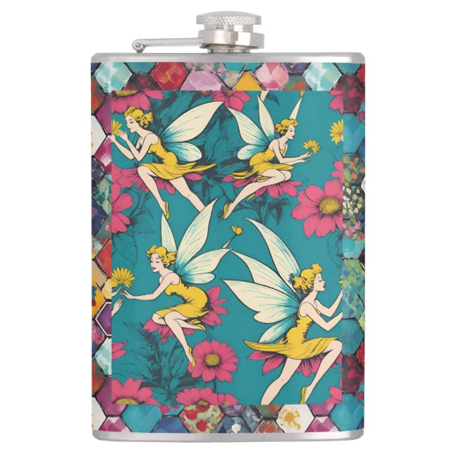 Cantil Magical Fairies And Floral Hexagon Patchwork (Frente)