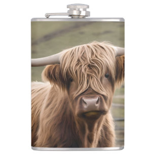 Cantil **"Majestade Furry: A Vaca do Planalto Wooly Brown