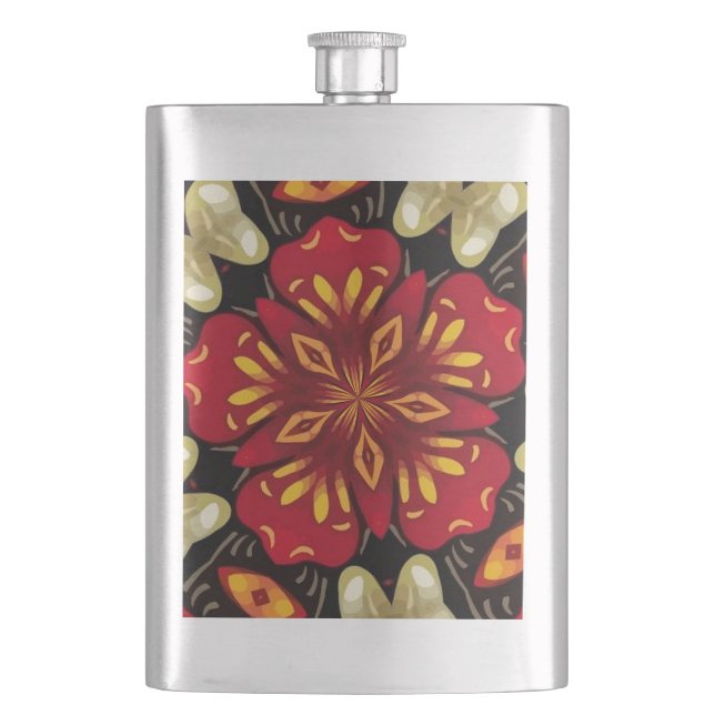 Cantil Mandala de Flores Tropicais e Borboletas (Frente)