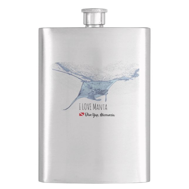 Cantil Manta ray silhoule fosco caneca de café (Frente)