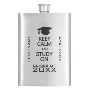 Cantil Manter Calmo e Estudar num frasco personalizado