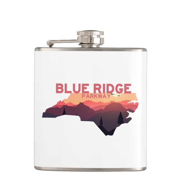 Cantil Mapa de Blue Ridge Parkway North Carolina (Frente)