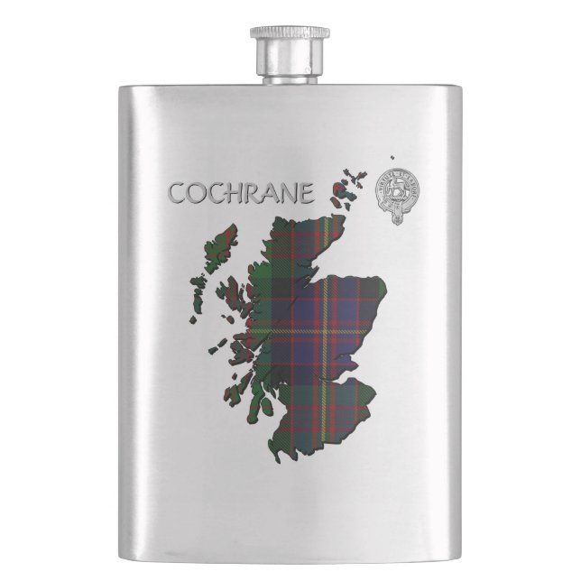Cantil Mapa de Clan Cochrane Crest & Tartan (Frente)