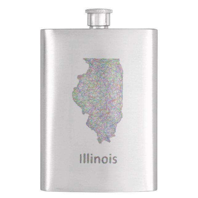 Cantil Mapa de Illinois (Frente)