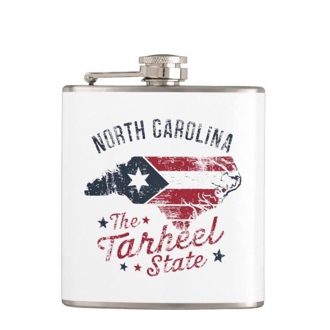 Cantil Mapa do Estado de Tarheel na Carolina do Norte (Frente)