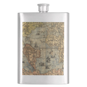 Cantil Mapa Mundial Vintage Atlas Antiquado Histórico