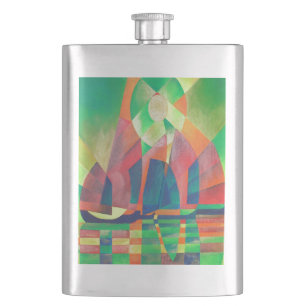 Cantil Mar de Verde com Lixo Abstrato Cubista