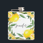 Cantil Marca de Casamento de Limão com Aquarela Personali<br><div class="desc">Marca de Casamento de Limão com Aquarela Personalizada - presente perfeito para uma madrinha ou padrinhos de casamento. Personalize completamente o seu nome.</div>