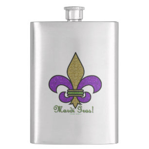 Cantil Mardi Gras Colorido Fleur De Lis