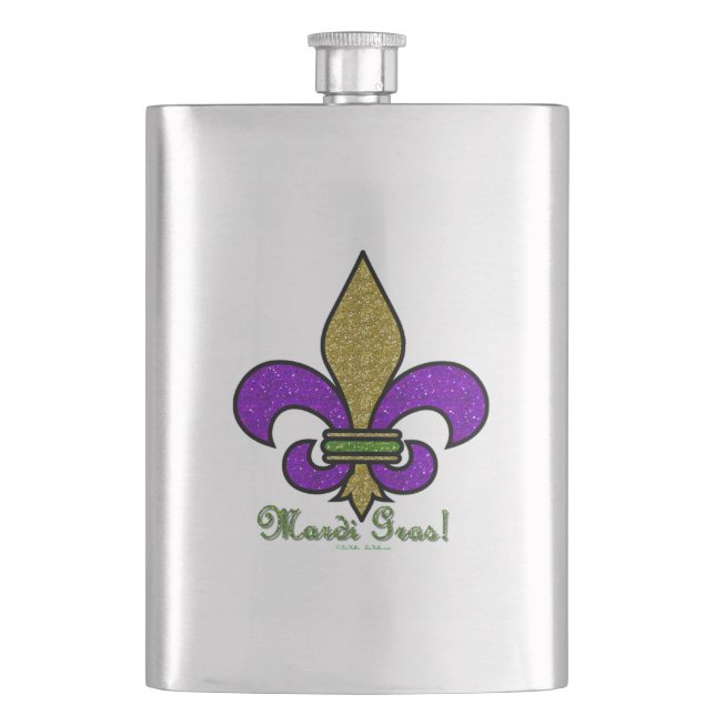 Cantil Mardi Gras Colorido Fleur De Lis (Frente)