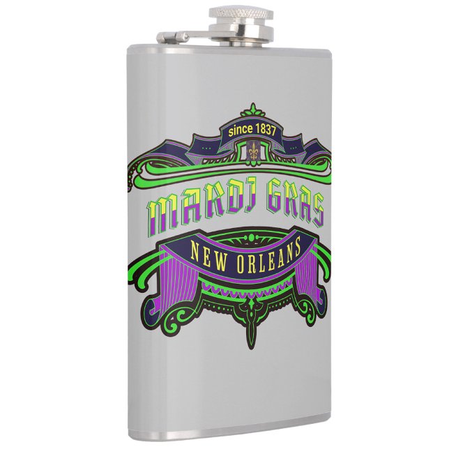 Cantil Mardi Gras New Orleans roxo Acrylic Tumbler (Criador carregado)