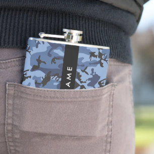 Cantil Marinho Camuflagem Azul Seu nome Personaliza