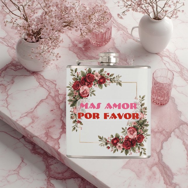 Cantil Mas Amor Por Favor More Love Please Rose Frame (Mas Amor Por Favor More Love Please Rose Frame Flask)