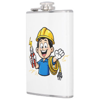 Cantil Mascote Eletricista Energético Arte de Desenho Ani