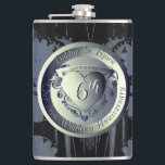 Cantil Medalhão de Ferro Steampunk, Aniversário do Casame<br><div class="desc">Você está procurando por aquele frasco perfeito de 6 para o aniversário de casamento para que marquem seu dia especial? Então talvez meu coração original,  medalhão e gráficos inspirados em steampunk sejam a única coisa!</div>