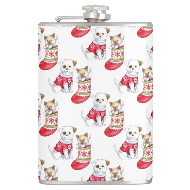 Cantil Meias de Cachorro e Gato de Natal (Frente)