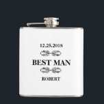 Cantil Melhor Casamento de Homem<br><div class="desc">Este é o frasco branco de casamento do "Melhor Homem".</div>