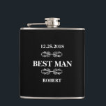 Cantil Melhor Casamento de Homem<br><div class="desc">Este é o frasco preto de casamento do "Melhor Homem".</div>