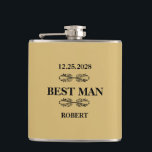 Cantil Melhor Casamento de Homem<br><div class="desc">Este é o frasco branco de casamento do "Melhor Homem".</div>