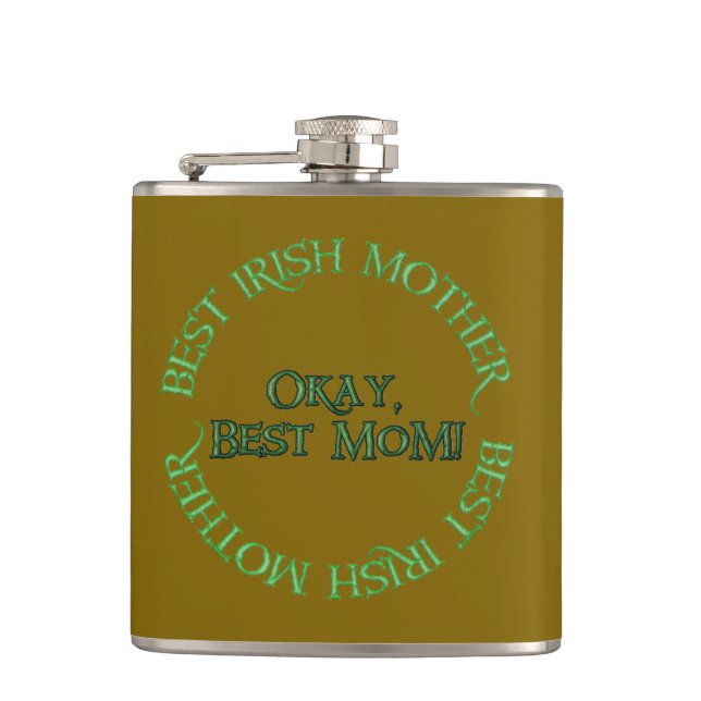 Cantil Melhor frasco marrom da mãe irlandesa (Frente)