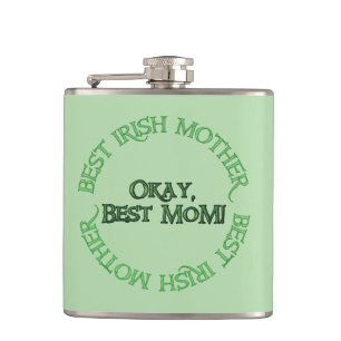 Cantil Melhor frasco verde-mãe irlandês embalado