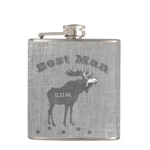 Cantil Melhor Homem Flask Vintage Moose