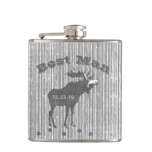 Cantil Melhor Homem Flask Vintage Moose