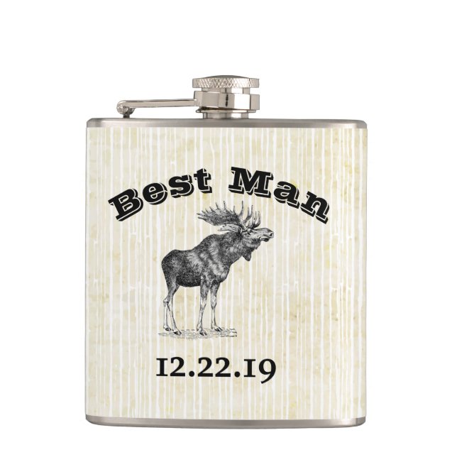 Cantil Melhor Homem Flask Vintage Moose (Frente)
