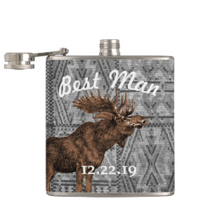Cantil Melhor Homem Flask Vintage Mose Padrão Tribal