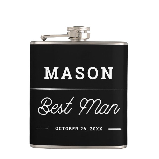 Cantil Melhor Homem Presente Flask Personalizado (Frente)
