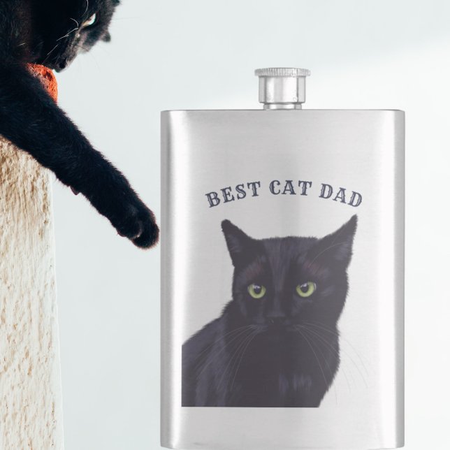 Cantil Melhor Pai de Gato Frasco do Dia dos Pais com Gati (For the best cat dad in the world! The purrfect gift for him this Father's Day. Add his name!)