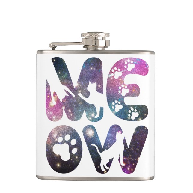 Cantil Meow - Silhuettes de Gato e Design de Impressões d (Frente)