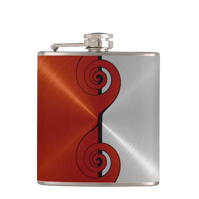 Cantil Metal de aço metálico vermelho e de prata (Frente)