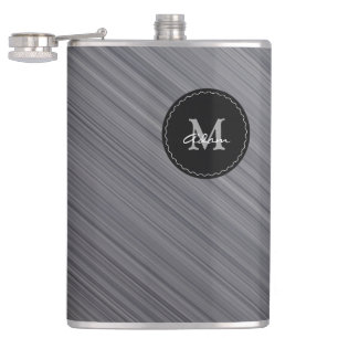 Cantil Metálico cinzento na moda do monograma  