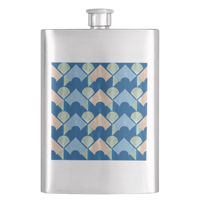Cantil Metallic blue geometric diamond shapes  (Frente)