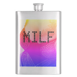 Cantil Milf Flask Hot Pink & Silver.