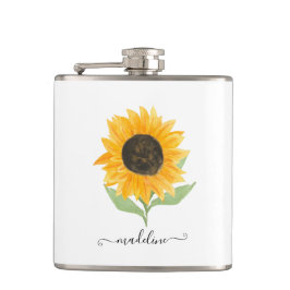 Cantil Minimal Rustic Sunflower Personalized Name Script