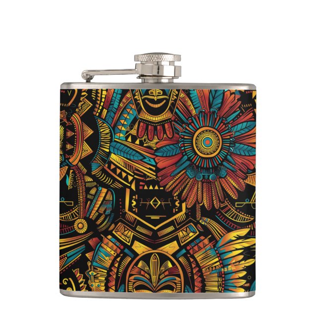 Cantil Mito Cobalto "Aztec Dream" Molhado Vinil Flask (Frente)