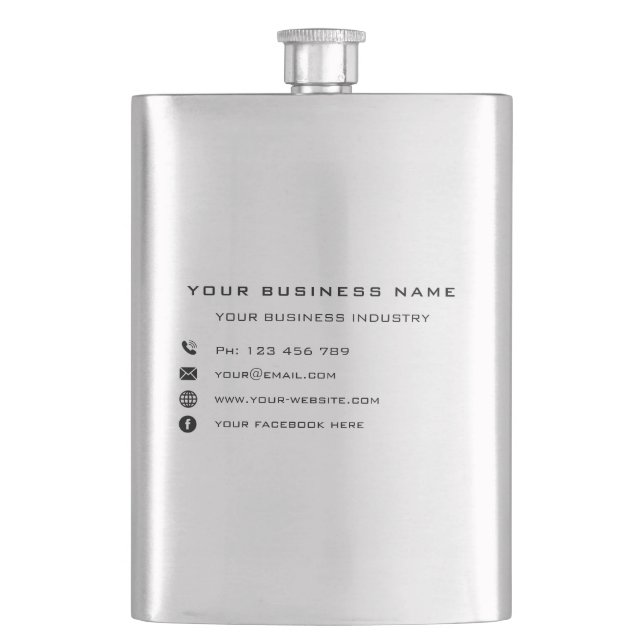 Cantil Modelo de Flask Personalizado de Informações Perso (Frente)