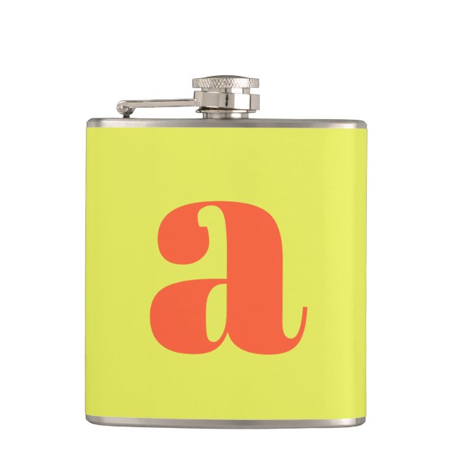Cantil Modern Monogram Initial Letter Chartreuse Wedding (Frente)