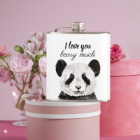 Moderno Eu Te Amo Muito Panda Preta E Branca