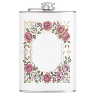 Cantil Moldura de Rosa de Noiva Art Nouveau Elegante