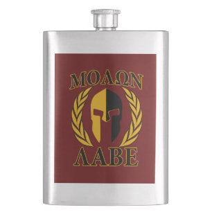 Cantil Molon Labe Spartan Mask Laurels Vermelho Borgonha