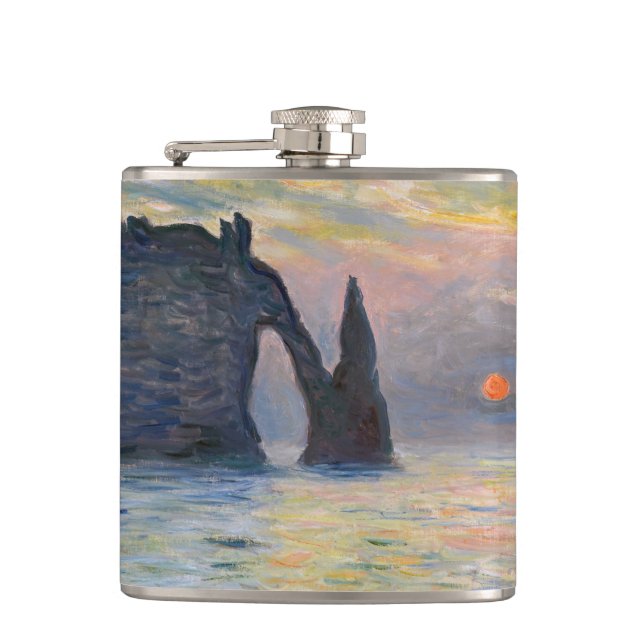 Cantil Monet - Manneport, Cliff em Etretat, Sunset (Frente)