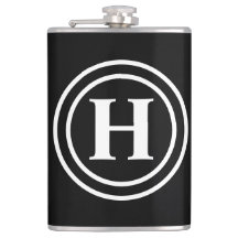 Monograma branco preto simples, monograma branco p